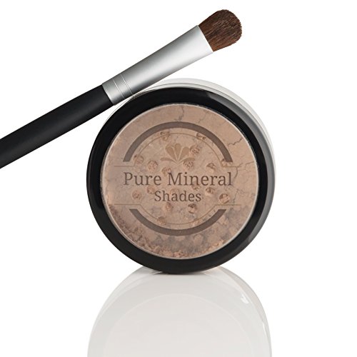 Mica Powder Root Touch-Up Kit With Brush (.32 ounce), Hair Mineral Powder, Temporary Hair Color, Root Concealer in Blonde, Brown or Black, Cover Up, Hair Dye Powder - Pure Mineral (Medium Blonde)