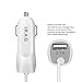 Galaxy S6 Car Charger, iRAG® Ultra Fast USB 2M/6Ft Retractable Coiled Charger with Smart IC Technology for Samsung Galaxy | iPhone, iPad, iPod | Google | Nexus | Motorola | Nokia | HTC | Amazon Fire and More