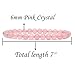 Natural Rose Crystal Gemstone 6mm Round Beads Stretch Bracelet 7