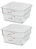 Cambro 2SFSCW135 CamSquare Polycarbonate Square Food Storage container, 2 Quart, 2-units