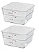 Cambro 2SFSCW135 CamSquare Polycarbonate Square Food Storage container, 2 Quart, 2-units