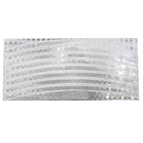 Feccile S-ports & Fit-ness Bike Reflective Sticker Bicycle Wheel Decal Cycling,1Pcs (Silver)