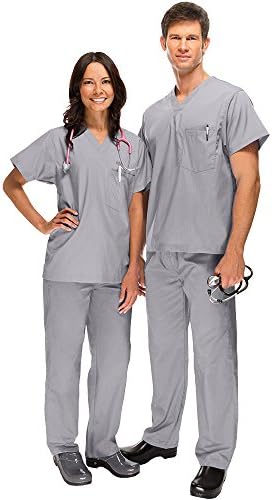 allheart Basics by Unisex Scrub Set Small Grey