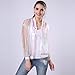 Focal20 Laser Rainbow Symphony Women Jacket Hologram Coat Iridescent Transparent Bomber Jacket Sunproof