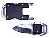 Black Knife Buckle with Safety Latches - Great for Paracord Bracelets or Keyfobs