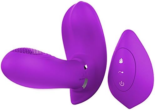 Negly(TM) USB Charged Wireless Wearable Remote Vi b ra to r Panties Auto Heating Vi bra t ing D i l d o Cli to ri s Sti mu la tor for Women(Purple)
