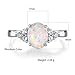 GEMSME October's Birthstone Gemstone Oval Opal Women Rings