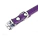 haoricu Pet Collars, Knit Bowknot Adjustable PU Leather Dog Puppy Necklace (Purple)