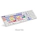 Logickeyboard LogicSkin cover Compatible With Avid Media Composer Apple Aluminum keyboard- LS-MCOM4-M89