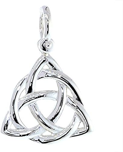 Large Triquetra Irish Infinity Knot Symbol Charm in Sterling Silver