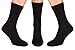 Air Dress Socks – 3 pack European Organic Cotton Black Socks – Top Relaxed Grip (Black, M)