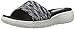Skechers Cali Women's Burst - Elations Flat Sandal,Black/White,10 M US