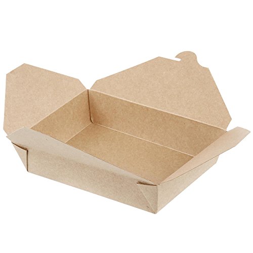 6 Disposable+Containers+Microwaveble+Folding+Natural