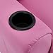JC Home Toddler Youth Chair with Footrest and Cup Holder Kids Recliner, Large, Light Pink