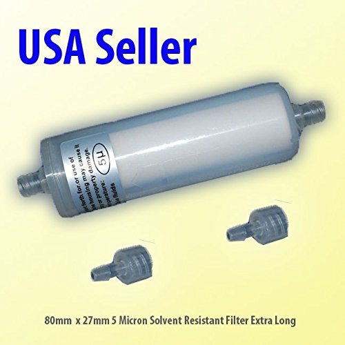 Pack 2 5Âµm 80mm XL Solvent Resistant Ink Filter Large Format Printer Mimaki Roland Epson Bulk Ink System CISS