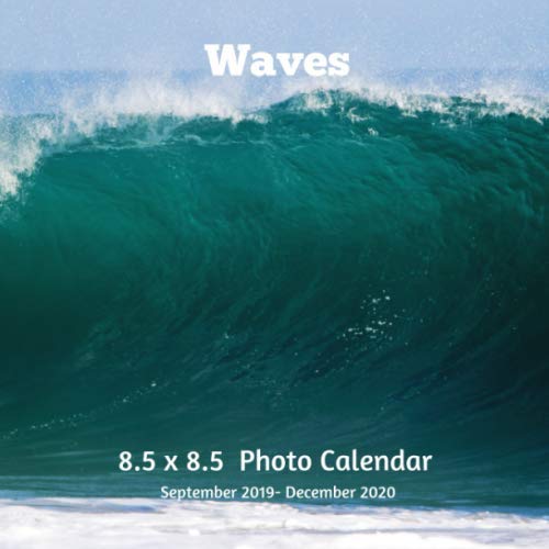 Waves 8.5 X 8.5 Calendar September 2019 -December 2020: Monthly Calendar with U.S./UK/ Canadian/Christian/Jewish/Muslim Holidays-Beach Nature by Lynne Book Press