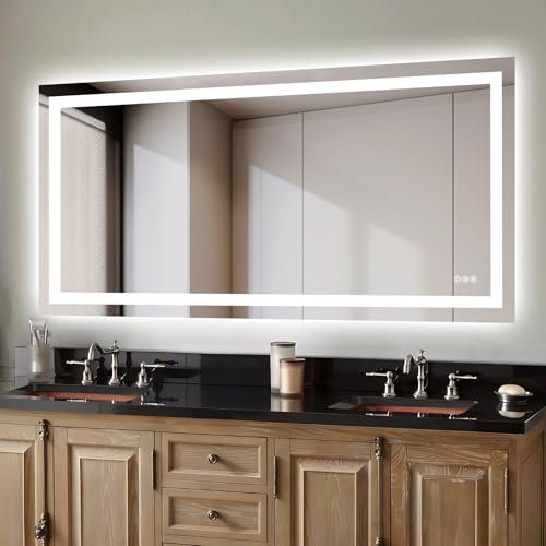 Hivone 72"x32" LED Bathroom Mirror Lights Anti-fog