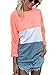 Ruanyu Women's Striped Long Sleeve Streifenshirt Sleeve O-Neck Loose Blouse Basic T-shirt