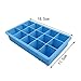 Vermida Silicone Ice Cube Trays, 15 Cubes per Ice Tray, Easy-Release and Flexible Ice Cube Mold for Whiskey, Cocktail or Iced Coffee, Dishwasher Safe, Random Color(Set of 2)