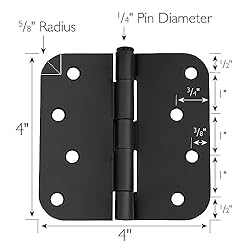 10-Pack 4-Inch x 4-Inch Interior Door Hinges with