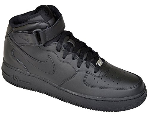 NIKE Mens Air Force 1 Mid 07 Basketball Shoes Black/Black 315123-001 Size 12.5
