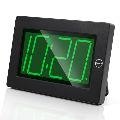 Timegyro digitaler wecker,led wanduhr digital batteriebetrieben 3-Zoll große LED-Zeitanzeige für Wohnzimmer Dekor, Schlafzimmer, Schreibtisch, Badezimmer, Tisch, Nachttisch