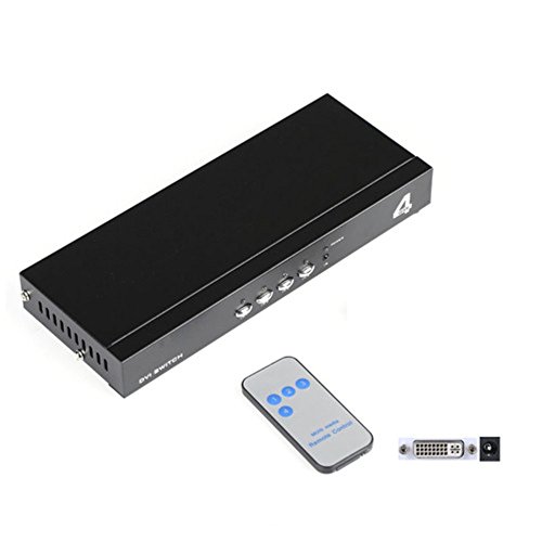 DVI Switch Box, 4 in 1 out DVI Selector for Laptop DVR DVI Port Devices, Support 1920x1440 - Thumbnail 5