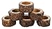 ShalinIndia Handcrafted Rustic Wooden Napkin Rings Set of 6 for Wedding Party Decoration