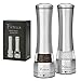 Vistella Manual Salt and Pepper Grinder Mill Set - Adjustable Coarseness - Acrylic Spice Container and Stainless Steel Body