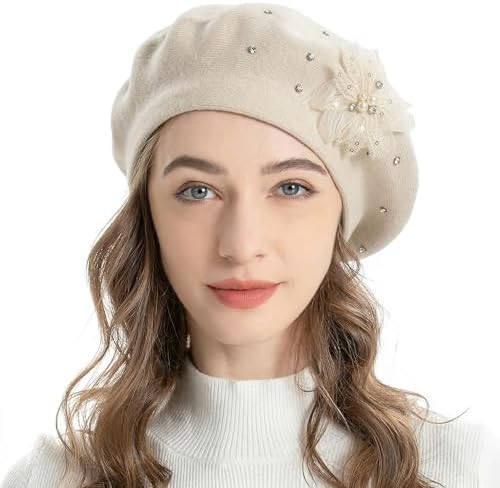 ZLYC Womens French Beret Hat Reversible Knitted Thickened  display picture 1