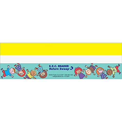 Really Good Stuff Return Sweep E.Z.C. Readers (Set of 12) - Extra Wide Return Sweep Strips - See Two Lines of Print at Once - Words Pop into View - Helps Students Focus and Track