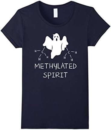 Womens Methylated Spirit Chemistry Science Halloween T-shirt Large Navy