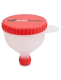 Nutribomb, Embudo para llenar y llevar grande, Embudo de proteína, Embuto de botella de agua, 4