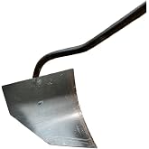 MoCulot Soil Turning Hoe, Triangle Hoe Garden Tool, Hardened All-Steel Plow Hoe Ridging for Manuring Weeding Planting Digging Soil Leveling Stainless Steel Landscaping Hoe, Bronze