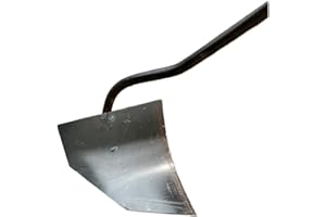 MoCulot Soil Turning Hoe, Triangle Hoe Garden Tool, Hardened All-Steel Plow Hoe Ridging for Manuring Weeding Planting Digging Soil Leveling Stainless Steel Landscaping Hoe, Bronze