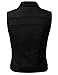 DRESSIS Womens Casual Sleeveless Denim Jean Cropped Vest Jacket L, Awov0111_black