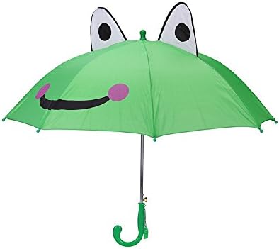 Kids Rain Umbrella, 18 Inch Half Automatic Handle for Boys Girls with 3D Ears