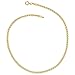Kooljewelry 14k Yellow Gold Diamond Weave Curb Chain Anklet (2 mm, 10 inch)