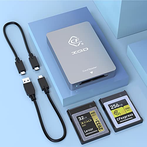 CFexpress Type B Reader & XQD Card Reader USB 3.1 Gen 2 10Gbps CFexpress Card Reader Portable