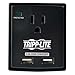 Tripp Lite 1 Outlet Portable Surge Protector Power Strip, Direct Plug In, 2 USB, & $5,000 INSURANCE (SK10USB)