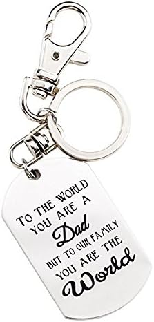 Hecentur Fathers Day Gifts Mens Keychain Daughter Best Gifts Father's Day Gift Stainless Steel Keychain Novelty Birthday Gift for Daddy
