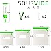 SOUSVIDE ART Reusable Vacuum Seal Bags with Vacuum Sealer, 37pcs - 30 Cooking and Storage Bags of 3 Sizes with Pump and Sous Vide Cooker Accessories - Food Safe Kit, Keeps Food Fresh