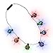 Windy City Novelties 4 Pack Jingle Bell Necklace with 6 Dynamic Light Modes and Jingle Bell Sound for Christmas Parties, Caroling, Gatherings & Party Favors