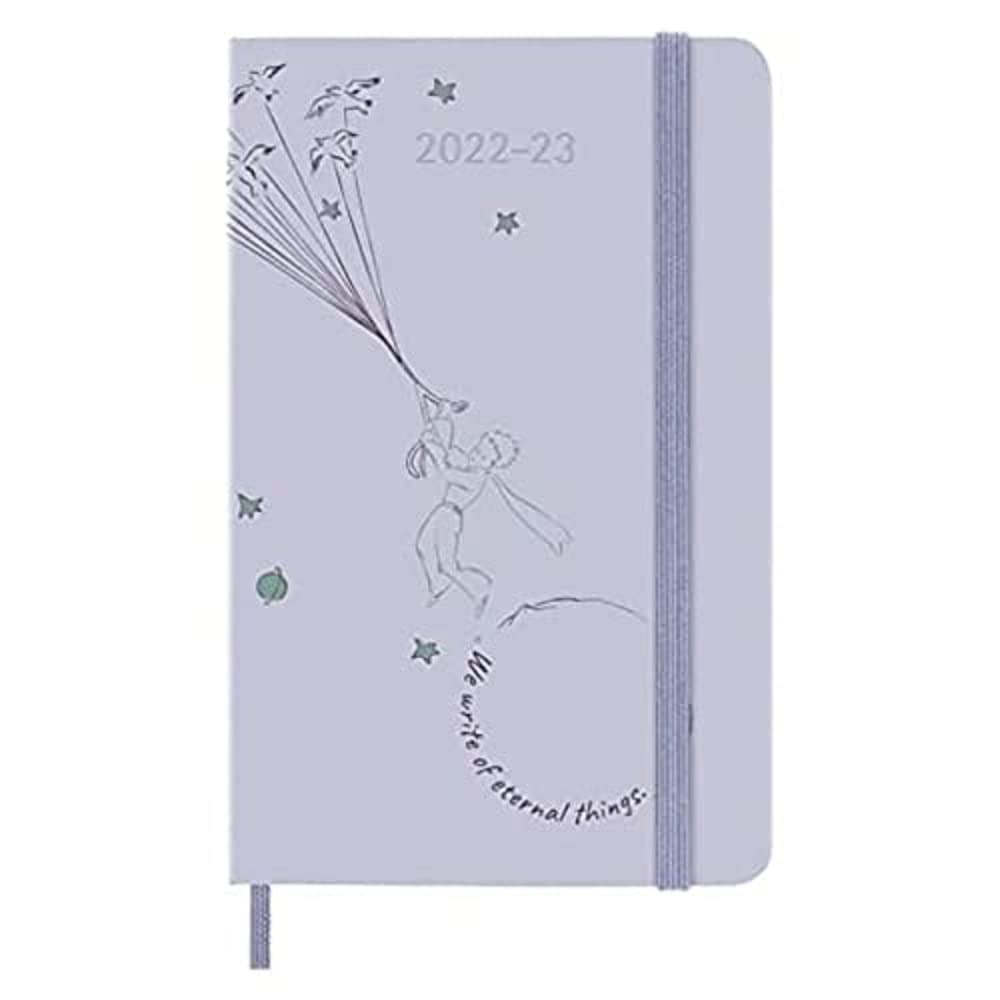 Moleskine - Weekly Planner 18 Months 2022-2023, Limited Edition "Le Petit Prince," Weekly Planner With Hard Cover And Elastic Closure, Size Pocket, 9 x 14 cm, Color Fly