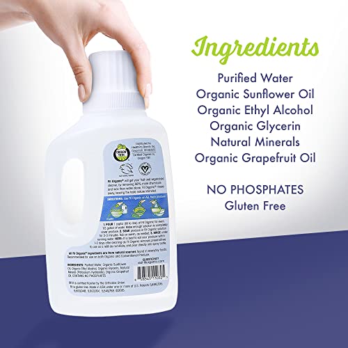 Fit Organic 32 Oz Soaker Produce Wash, Fruit and Vegetable Wash and Pesticide/Wax Remover, Pack