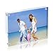 AMEITECH Acrylic Photo Frames 6x8'', Magnetic Acrylic Block Picture Frame,Desktop Frameless Photograph Display