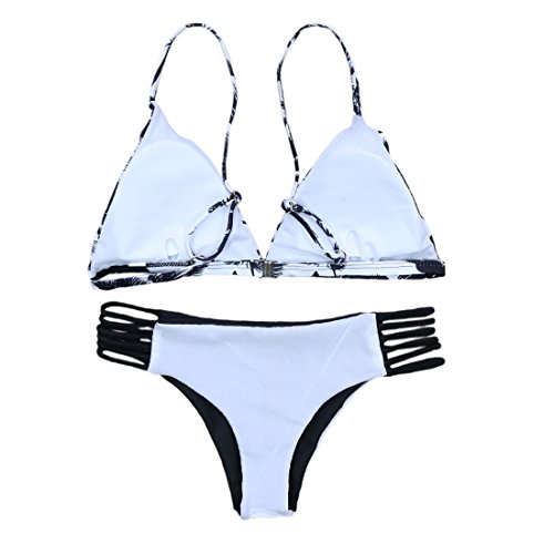 MOOSKINI Women's Printed Bikini Set Two Piece Halter Swimwear Bathing