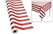 Fun Express 100 feet x 40 inch Red & White Striped Plastic Tablecloth Roll for Carnival, Patriotic, Party & Event Supplies - VBS Vacation Bible School Supplies/Decor