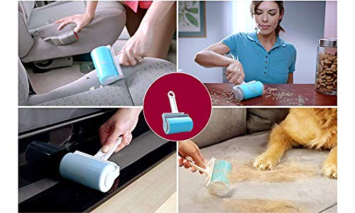 Lint Roller Version Lint Roller Resuable & Washable Lint Roller Pet Hair Remover Lint Roller Cleaner for Clothes for Lint, Clothes, Car Seats, Large/Small Size with with Cover with 1L+2s
