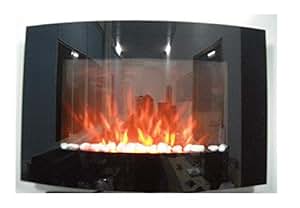 2012 KMS - Chimenea eléctrica de pared (2000 W, pantalla protectora de